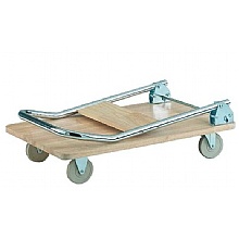 Wooden Deck Trolley, 150kg Load, Folded