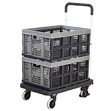 Foldaway Platform Trolley, 120kg, Telescopic Handle & Folding Wheels