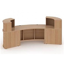 Denver Large Curved Reception Desk back view