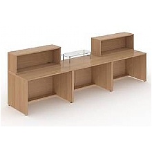 Modular Beech Counter with Storage back view