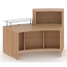Denver Medium Curved Reception Desk back view