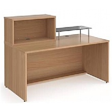 Denver Medium Straight Reception Desk back view