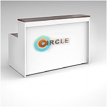 Reception Desk with D End and Lighting Options