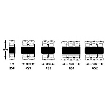 Canteen Seating Units dimensions