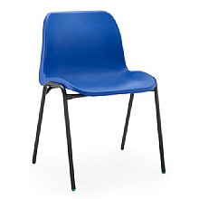 Poly Stacking Chair Blue Recycled Plastic UK Made