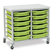 School Tray Storage Units  Mobile 12 Trays  UK Made