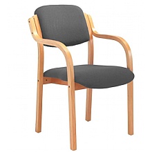 Reception Meeting Chairs Charcoal Fab, Stackable with Arms