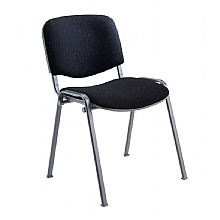 Premium Upholstered Black Fabric Chair with Padded Seat