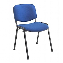 Premium Upholstered Blue Fabric Chair with Padded Seat