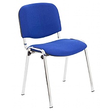 Premium Club Royal Blue Fabric Chair with Chrome Frame