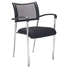 Jupiter Mesh Conference Armchair, Chrome Legs & Mesh Back