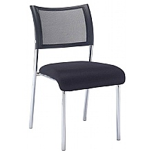 Jupiter Mesh Conference Side Chair, Chrome Legs & Mesh Back
