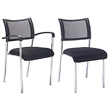 Jupiter Mesh Conference Chairs with Chrome Legs & Mesh Back