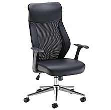 Fonseca High Back Mesh & Faux Leather Executive Office Chair
