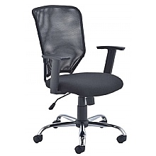 Start Mesh Office Chair with Adjustable Arms & Chrome Base