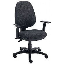 Versi 2-Lever Operator Chair Charcoal with adjustable arms
