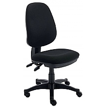 Versi 2-Lever Black Operator Chair, Cushioned Seat & Back