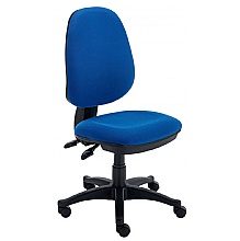 Versi 2-Lever Blue Operator Chair, Cushioned Seat & Back