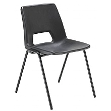 Economy Polypropylene Chair with Black Frame & Skid Feet