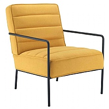 Jade Mustard Reception Chair with Padded Seat & Steel Frame