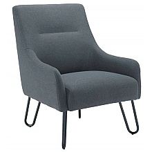 Pearl Reception Chair with Padded Seat & Hairpin Legs