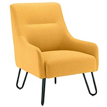 Pearl Reception Chair with Padded Seat & Hairpin Legs