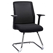 Denali Mid Back Mesh Visitor Chair with Cantilever Base
