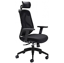 Maldini Fabric Task Chair with Adjustable Headrest & Seat Slide