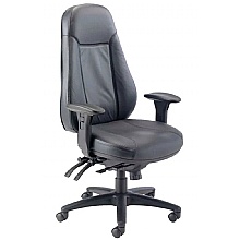 Cheetah Heavy Duty Leather Task Chair with Ratchet Back