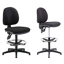 Office Chair - Mid-Back Draughtsman with Adjustable Foot Ring