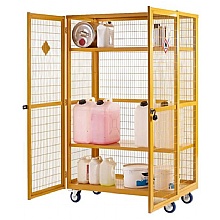 1200mm wide Hazardous Trolley with open doors