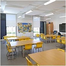 Classroom Chairs - Skid Base, No Assembly, Varied Colours &