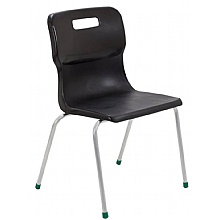 Titan 4-Leg Ergonomic Classroom Chairs, Black