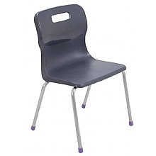 Titan 4-Leg Ergonomic Classroom Chairs, Charcoal
