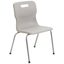 Titan 4-Leg Ergonomic Classroom Chairs, Grey
