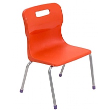 Titan 4-Leg Ergonomic Classroom Chairs, Orange