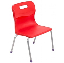 Titan 4-Leg Ergonomic Classroom Chairs, Red