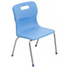 Titan 4-Leg Ergonomic Classroom Chairs, Sky Blue