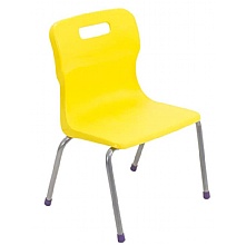 Titan 4-Leg Ergonomic Classroom Chairs, Yellow