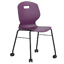 ARC Mobile 4-Leg Classroom Chair, Grape