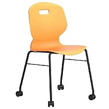 ARC Mobile 4-Leg Classroom Chair, Marigold