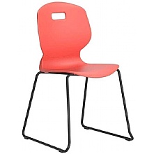 ARC Skid Base Classroom Chair, Coral