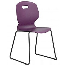 ARC Skid Base Classroom Chair, Grape