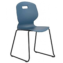 ARC Skid Base Classroom Chair, Steel Blue