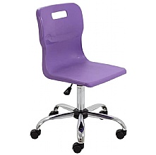 Titan Swivel Classroom Chair Purple with Chrome Base