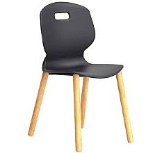 ARC Wooden 4-Leg Classroom Charcoal Chairs for Schools