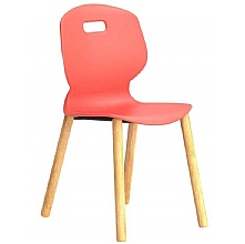 ARC Wooden 4-Leg Classroom Coral Chairs for Schools