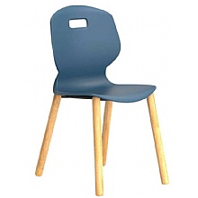 ARC Wooden 4-Leg Classroom Steel Blue Chairs for Schools