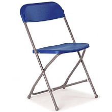 Flat Back Folding Chair for Schools and Events, Blue