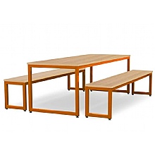 Oak Top with Tangerine Frame